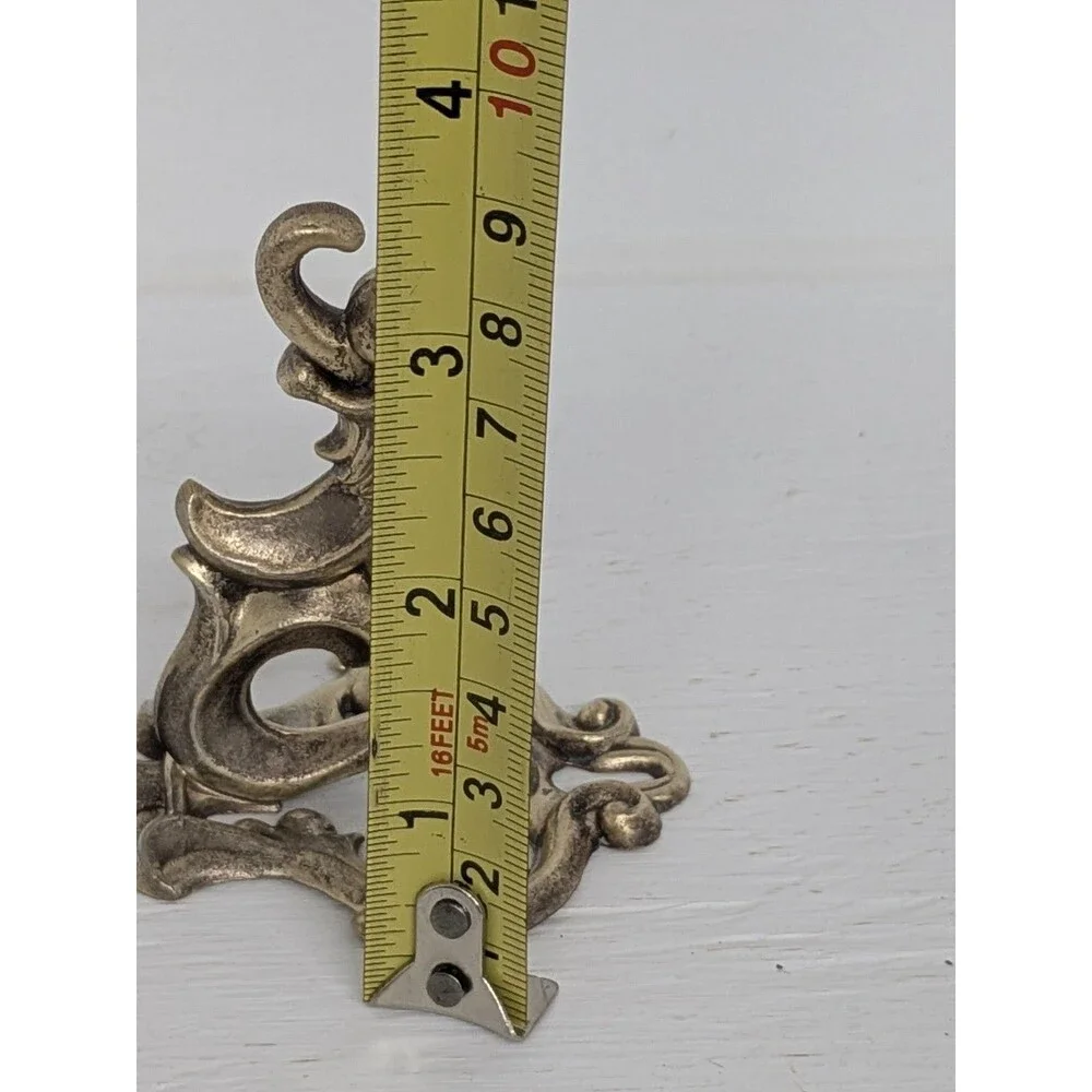 Antique Victorian Cast Brass Lion Gargoyle Wall Hook Coat Hat Gothic Mythical